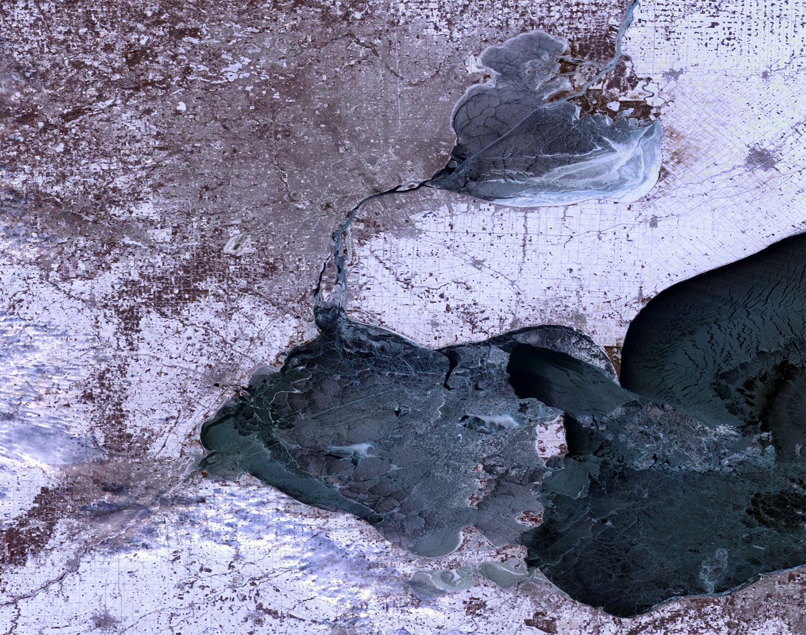 PROBA-V 100 m image of Lake Erie, Canada