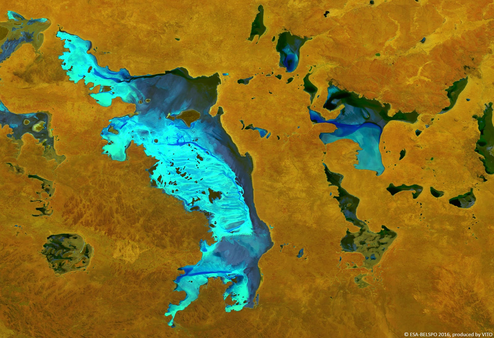 PROBA-V 100 m image of Lake Gairdner, Australia